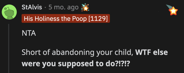 I think leaving the baby behind is exactly what SIL expected OP to do