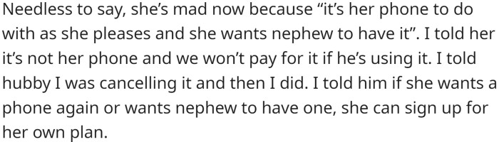 The MIL believes it is her phone.