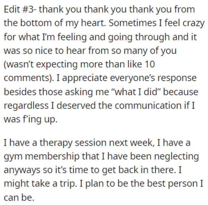 The people of Reddit have done their best to help OP, and she's nothing but thankful for it