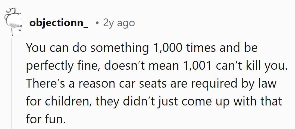 Repetition is no match for safety standards. Car seats: the original life insurance for little ones.