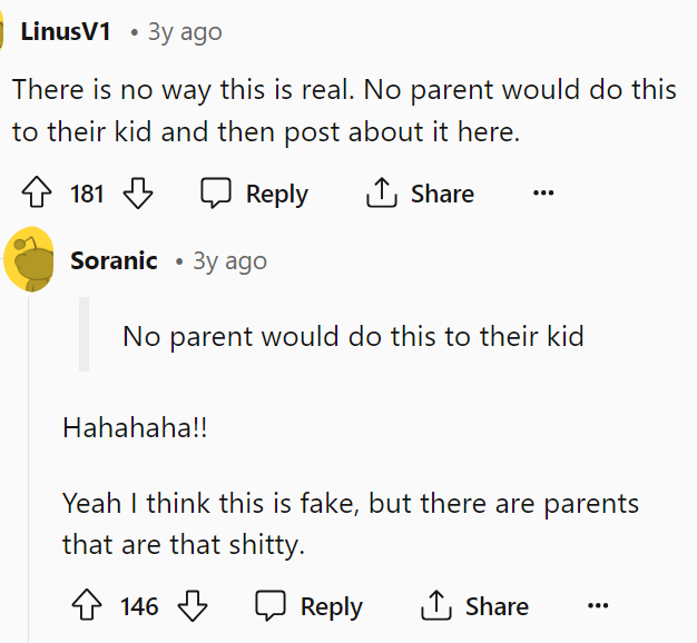 Oof, well if this is real, then this comment definitely hit OP like a ton of bricks.