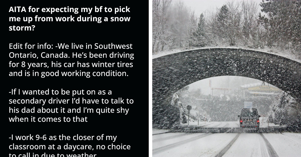 Lady Left Disappointed After Expecting Her Boyfriend To Pick Her Up From Work During A Snow Storm