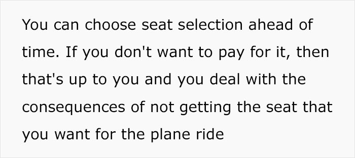 You can choose your seat selection