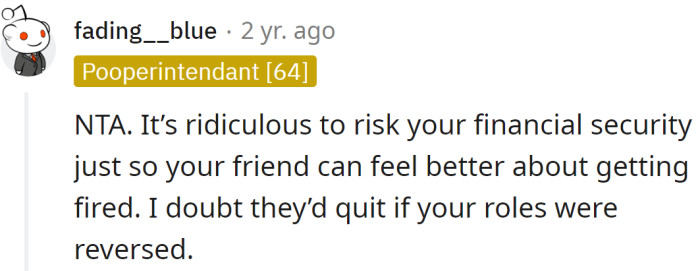 Their Demand is Ridiculous; They Can't Expect the OP to Risk Their Financial Security