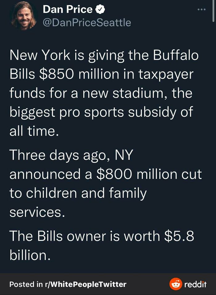 25. Won't somebody PLEASE think of the *checks notes* Buffalo Bills? Uh, okay.
