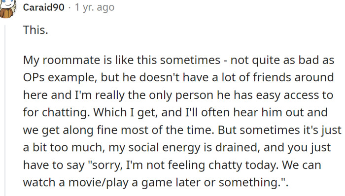 Another Redditor agreed and explained their point of view