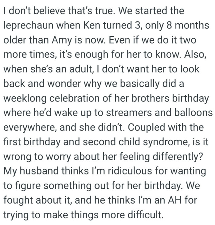 The second child syndrome