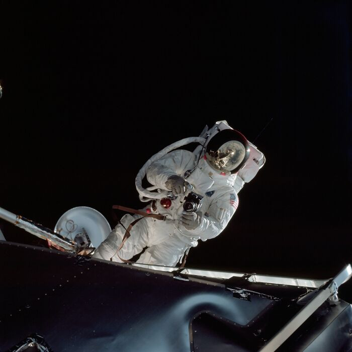 "Astronaut Russell L. Schweickart, Lunar Module Pilot, During EVA"