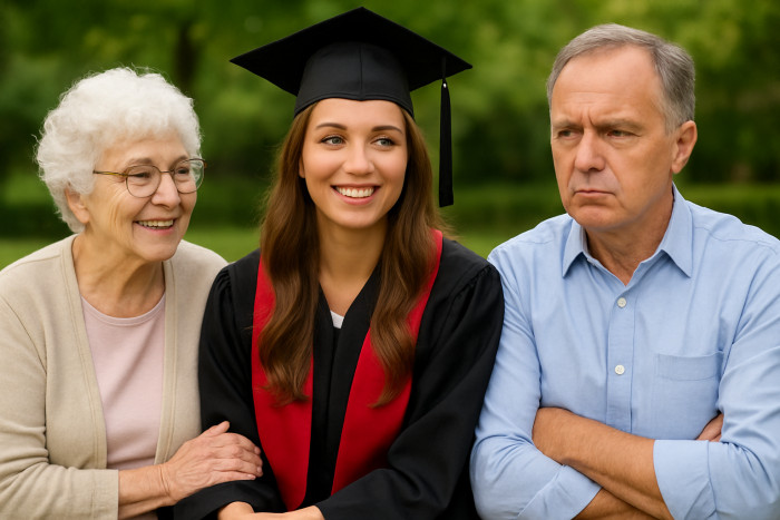The OP’s entire family, including a grandmother she rarely sees, was traveling in for her big day.
