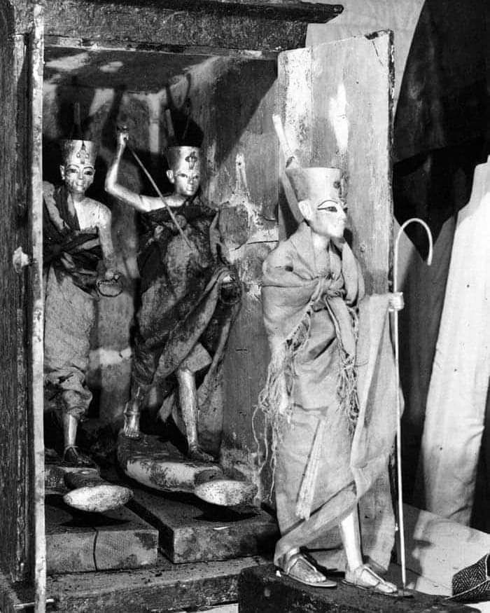 Captured during the 1922 excavation of Tutankhamun's tomb.