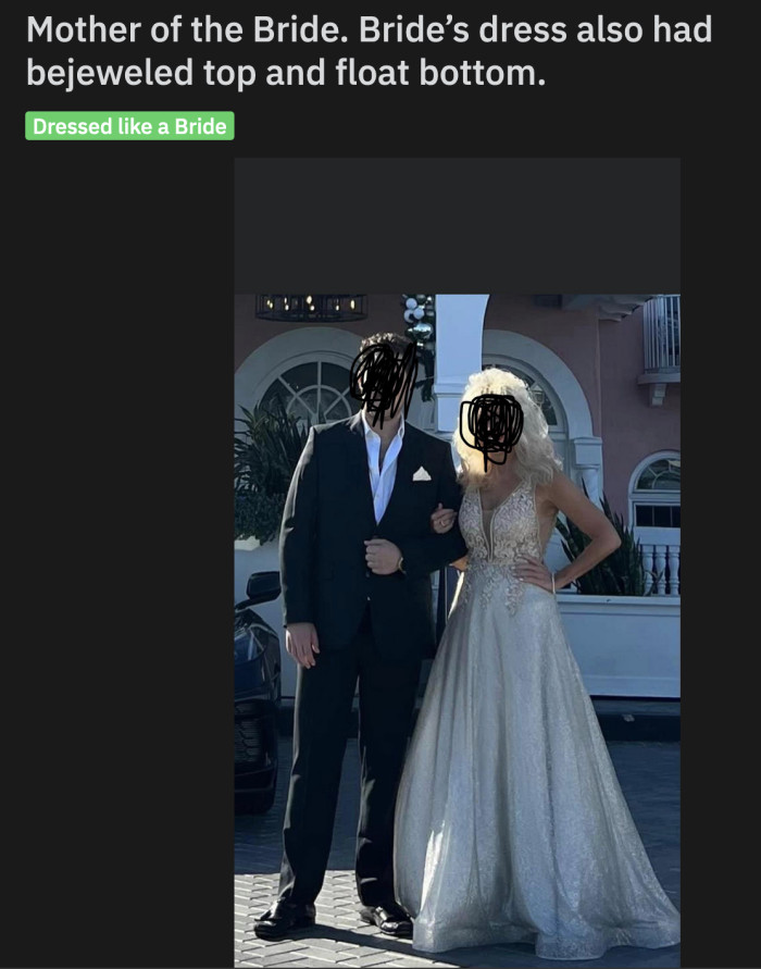 15. My daughter wants me to feel special on her wedding day.