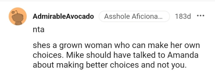 The partner should be talking to OP's pregnant friend about making better choices instead