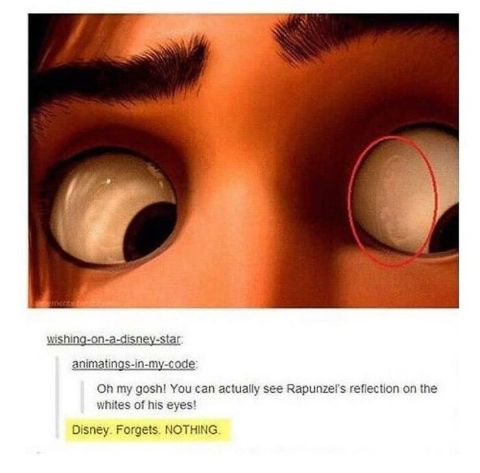 44. Can you see Rapunzel's reflection?