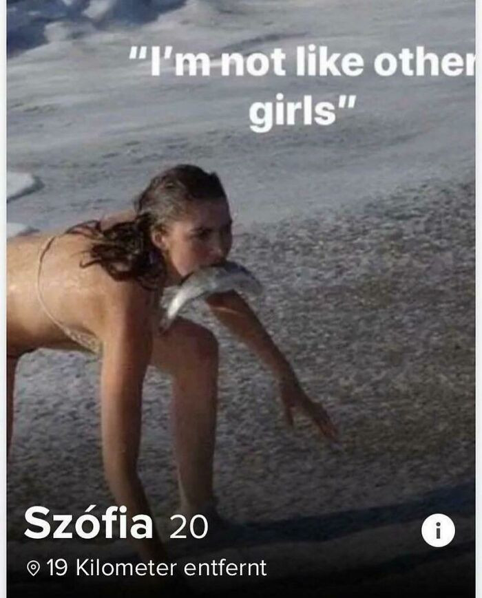 4. She is [not like the other girls], though.