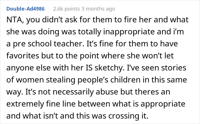 #2 I mean, she can say the baby's her favorite but yea boundaries.