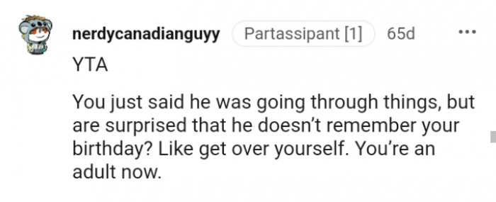 You did say he was going through things.