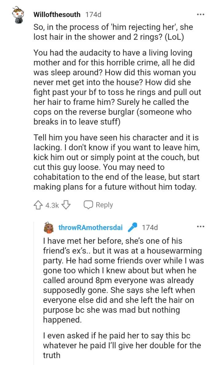 OP had the audacity to have a living, loving mother