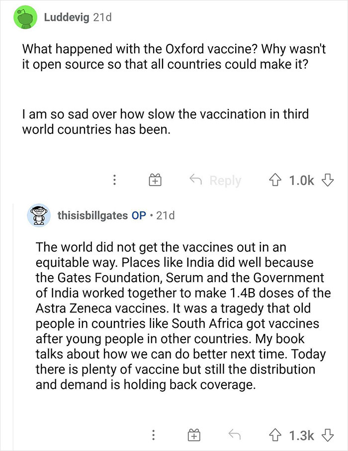 26. Gates' thoughts on the Oxford vaccine
