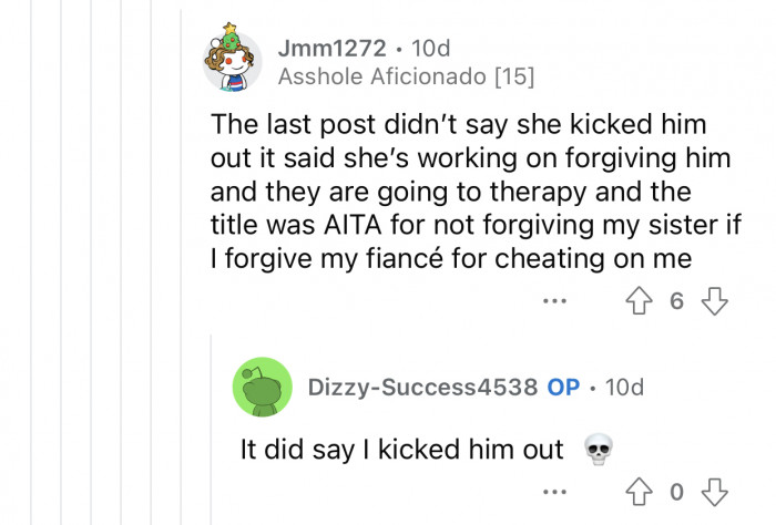 This user also mentioned another post made by OP.