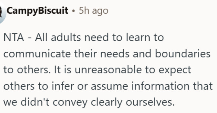 Expecting people to read your mind is unfair and unreasonable