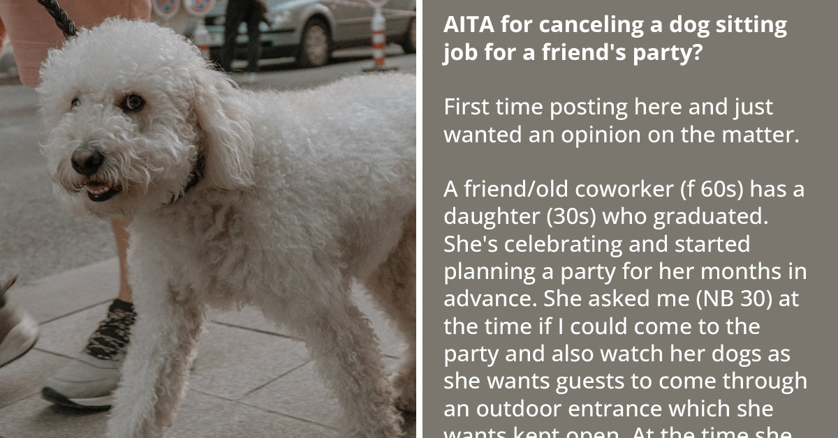 Senior Woman Asks Her Coworker To Pet Sit Her Dogs But Gets Unreasonably Upset After They Suddenly Back Out