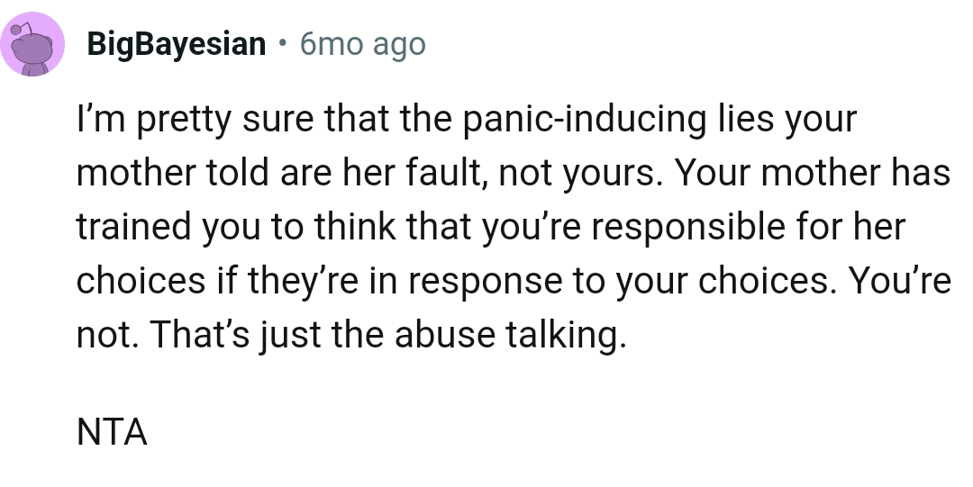 That is just the abuse talking