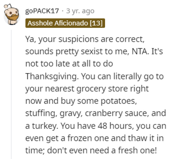 Sounds pretty sexist