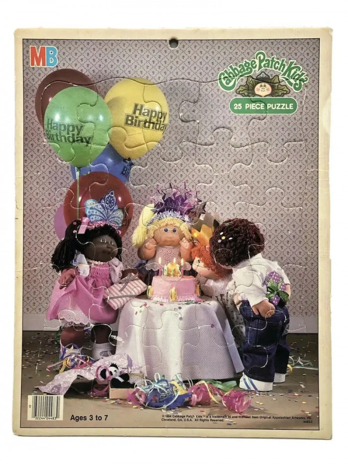 5. Cabbage Patch Kids–themed cardboard puzzles