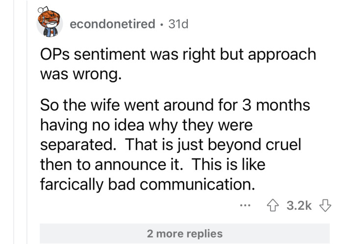 OP's approach was wrong.