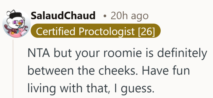 One container of pasta revealed a lot about how this roommate situation works.