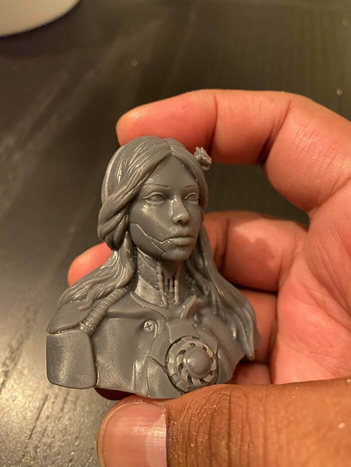 "Recently Got An Epax E10, And Here’s A Couple Busts I Printed Using Epax Hard Grey Resin"