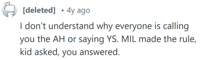 She asked, you answered.