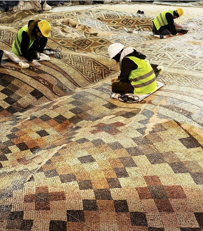 2. The Sixth Century Mosaic in Antakya, Turkey, holds the title for the largest intact mosaic.