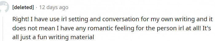 People who write fanfiction say: