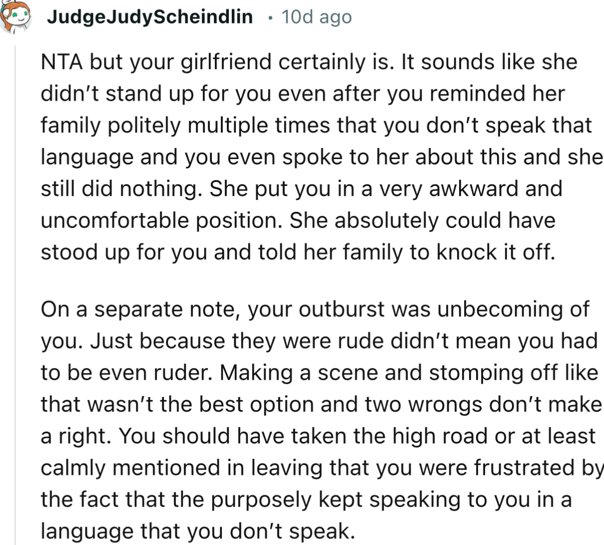 “NTA, but Your Girlfriend Certainly Is. It Sounds Like She Didn’t Stand Up for You.”