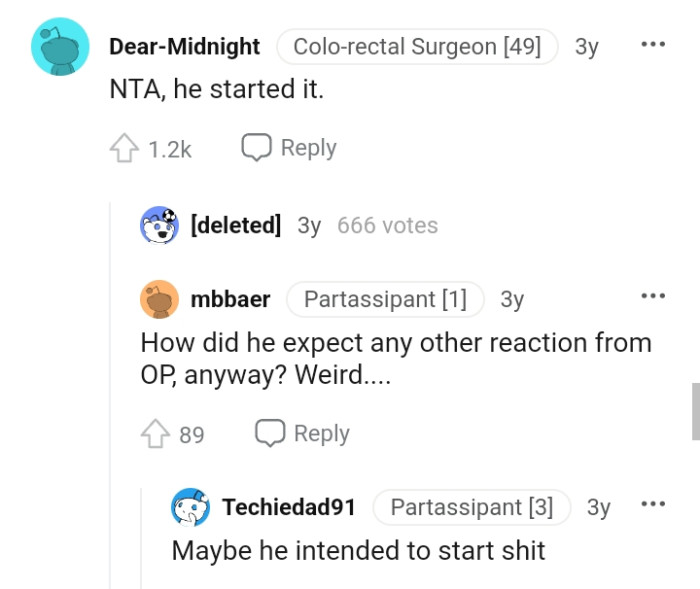 Well, the neighbor started it first