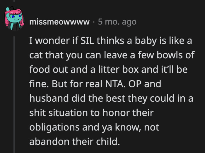 Obviously, a baby just naps the whole time while their parents are away partying