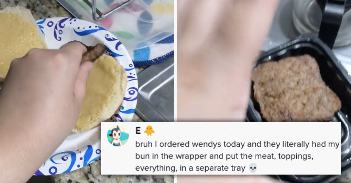 Woman Goes To Wendy's And Gets A Ridiculous Bunless Burger, Then Goes To TikTok To Air Them Out For It