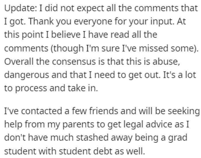 OP went through the comments and decided that it's time to leave this marriage