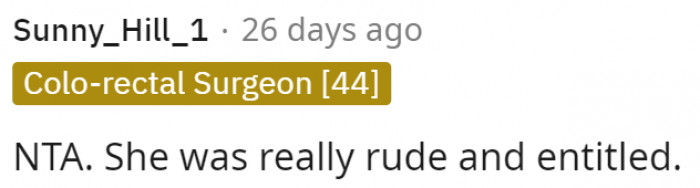 Simply put, pretty much everyone agrees that she's NTA and the coworker was rude.