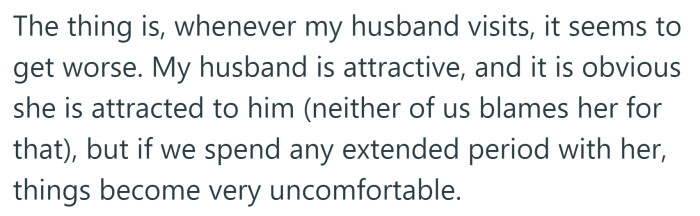 To make matters worse, the OP's sister is attracted to her husband.