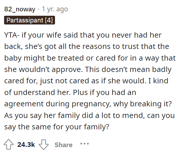 People definitely think that OP is TA here because he needs to recognize what his mother and family are doing.