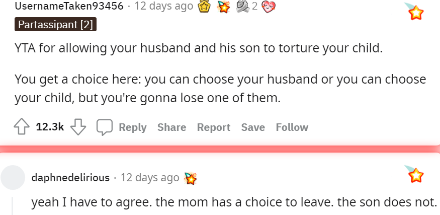 3. You can choose your husband or your child
