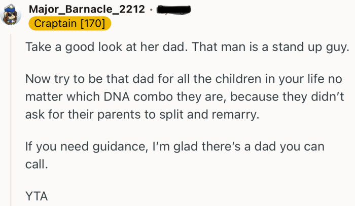 “Take a good look at her dad. That man is a stand up guy.”
