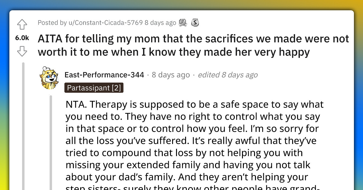 Redditor Bashes Mom For Alienating Them From Extended Family, Tells Her The Sacrifices She Made For The Family Aren't Worth It