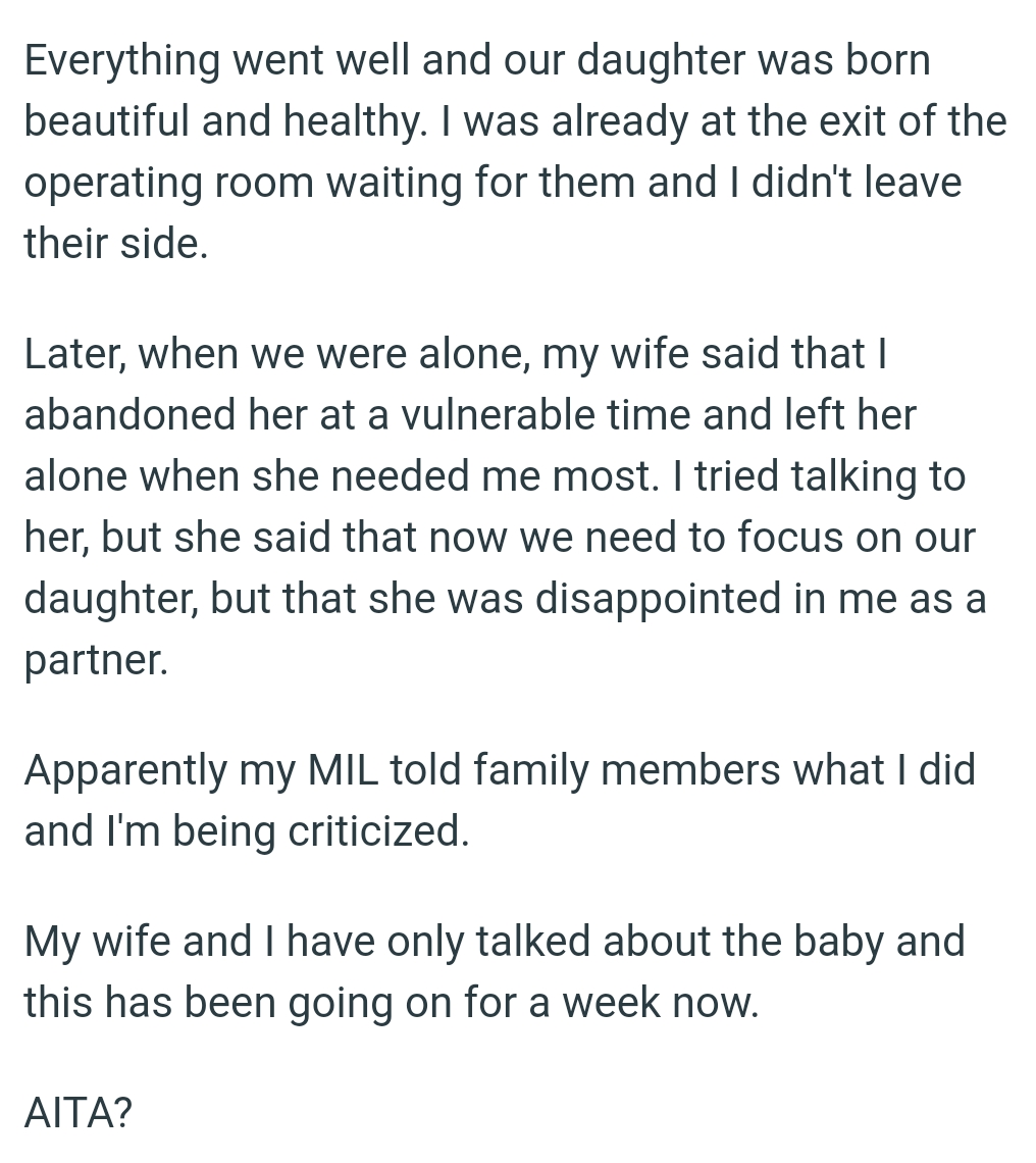 They need to focus on their daughter