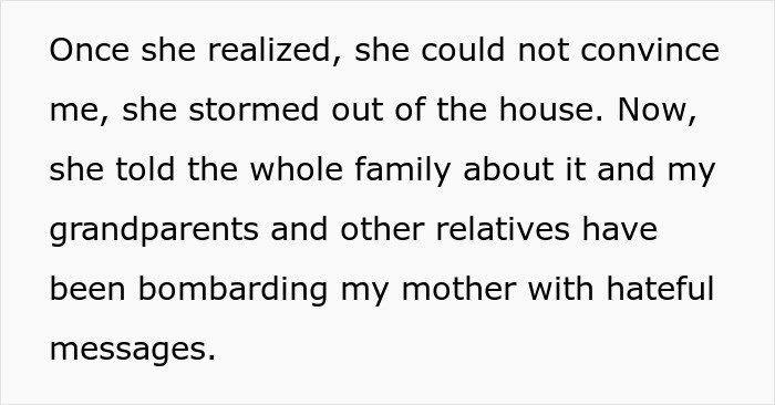 The whole family got to know about it