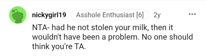 No one should think the OP is the AH