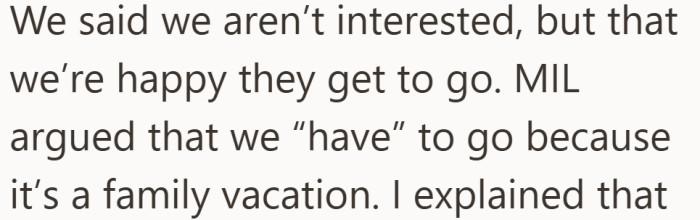 They try to decline gently, but the pushback makes it clear that no is not being accepted.