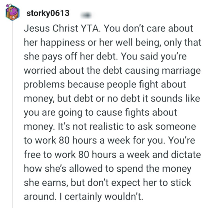 The OP is free to stick to his plans